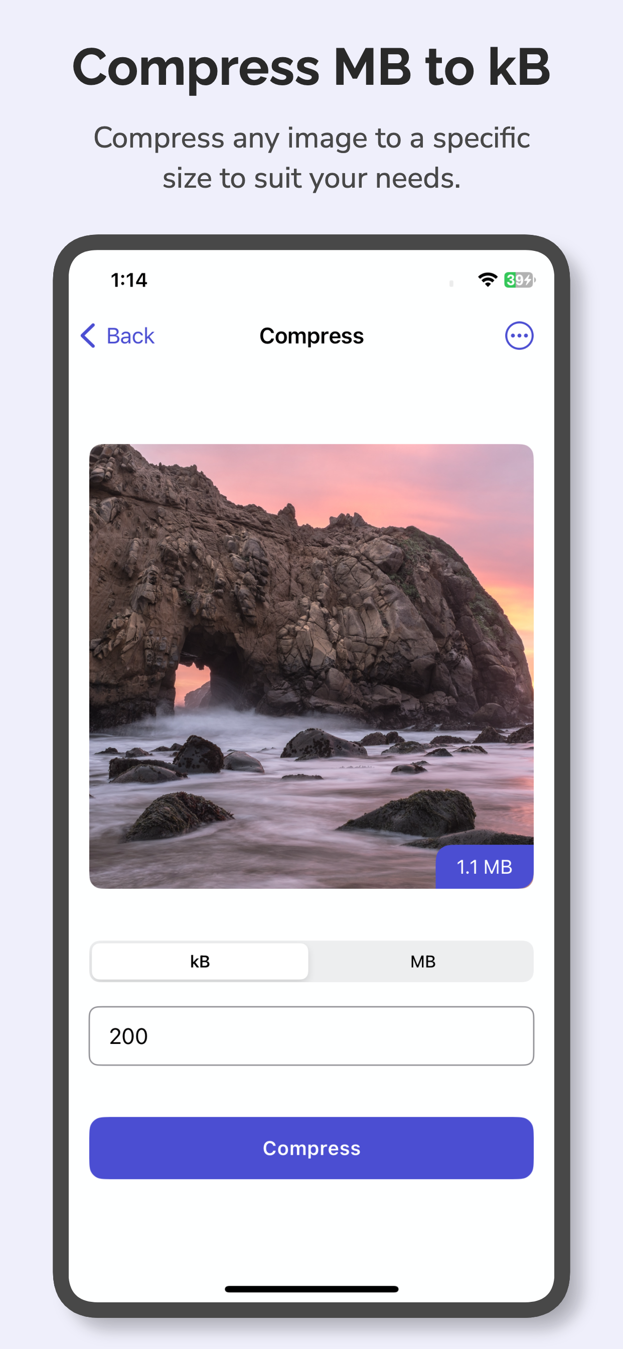 MB to KB Compressor for iPhone media 2