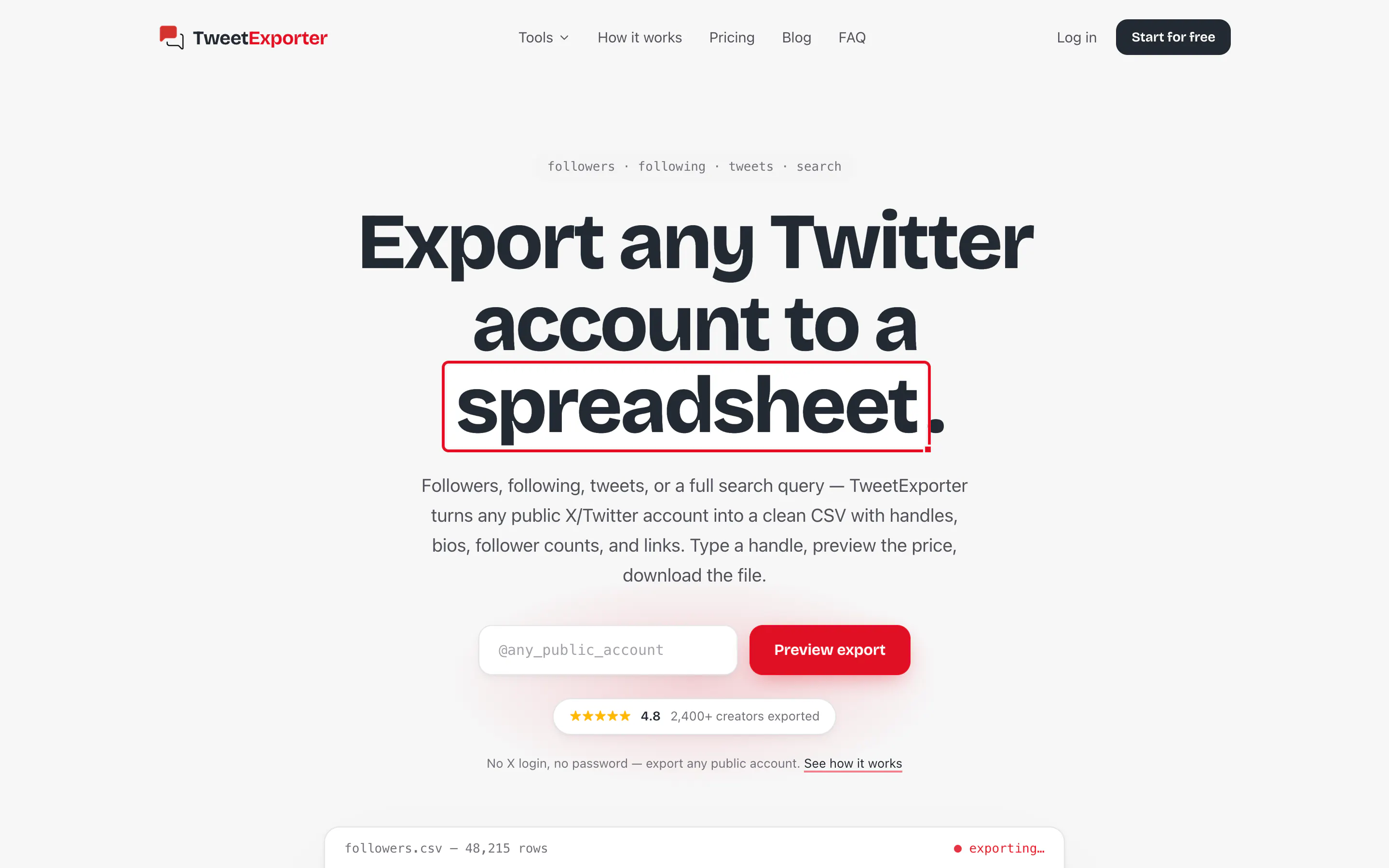 TweetExporter gallery image