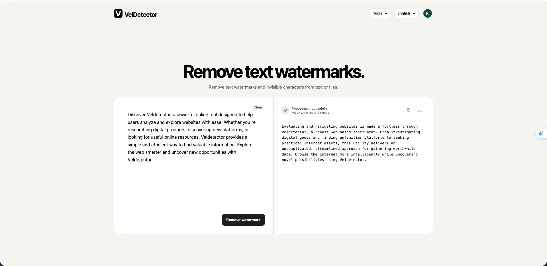 veldetector 截图 3