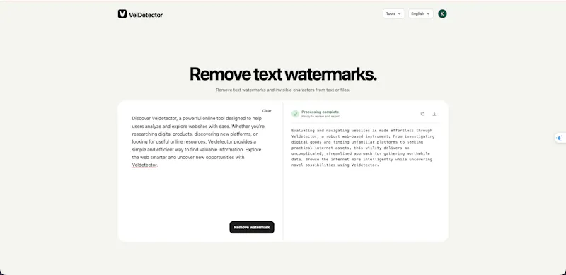 veldetector screenshot 4