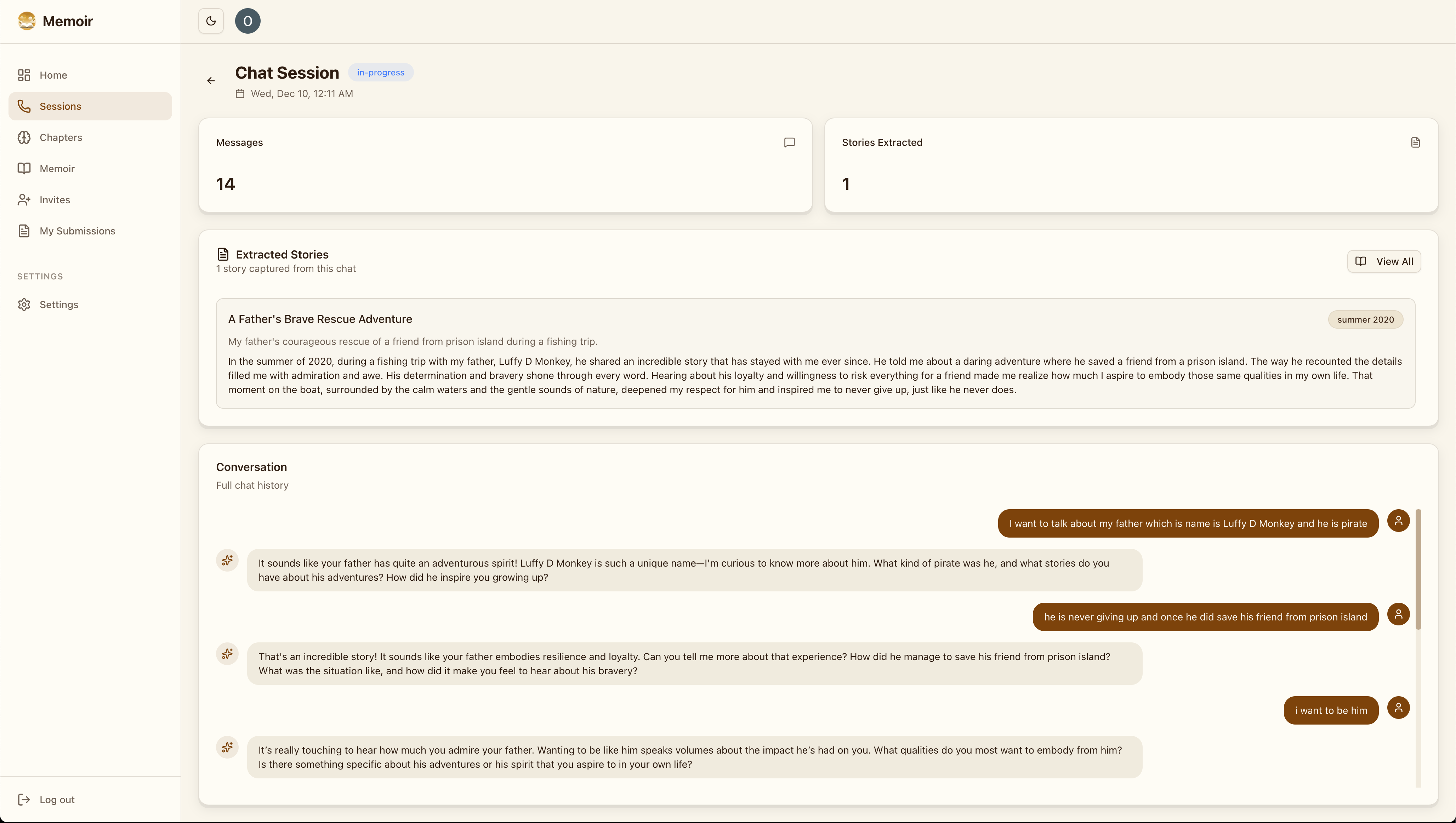 Memoir gallery image