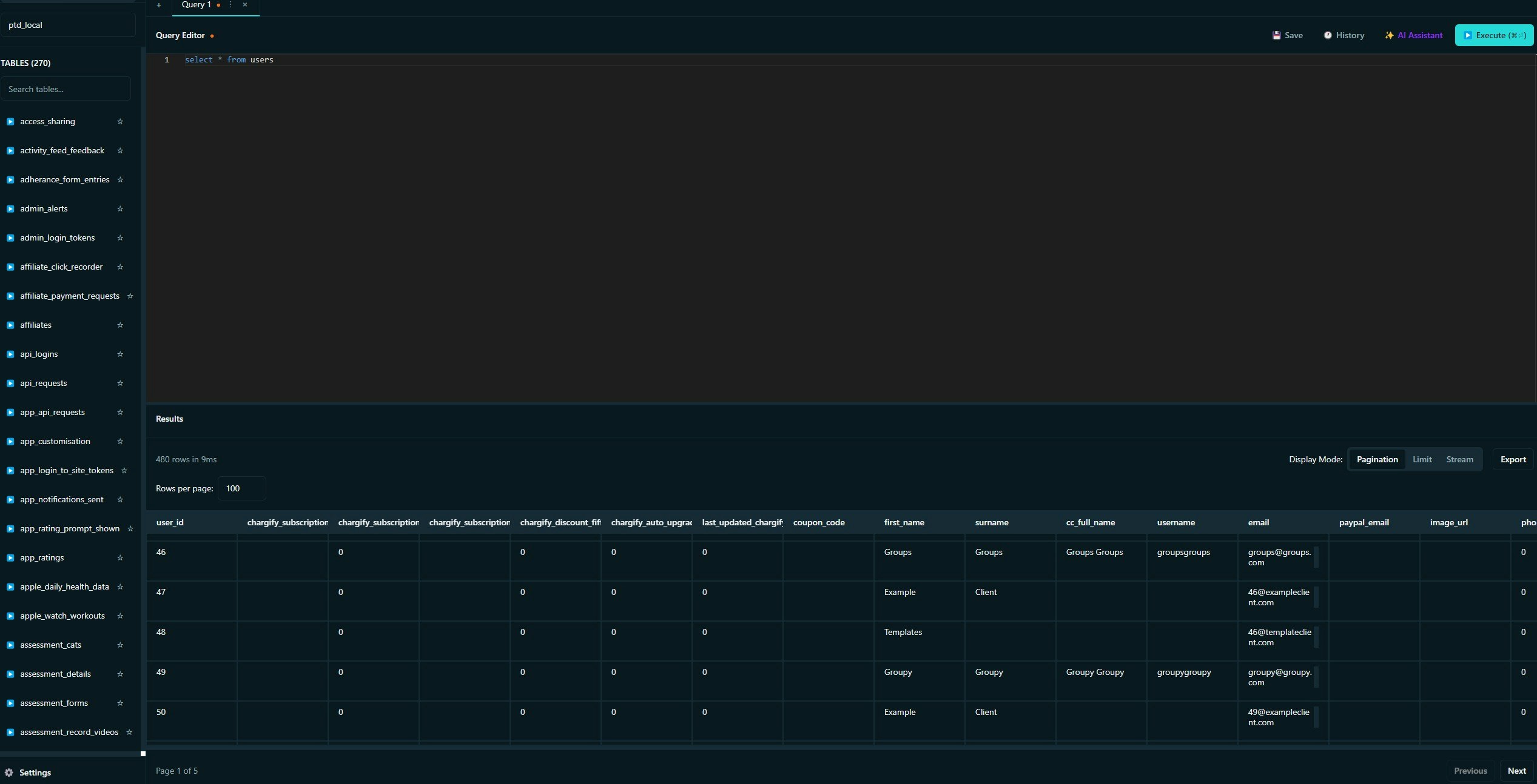 AI powered MySQL client gallery image