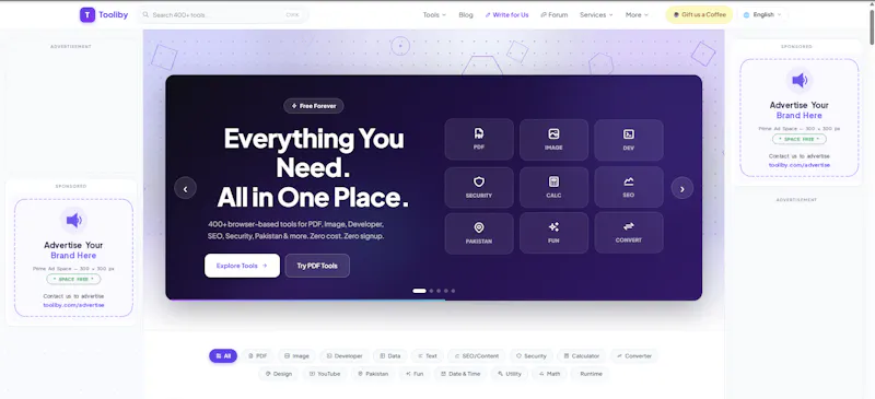 Tooliby - Free Online Web Tools screenshot 1