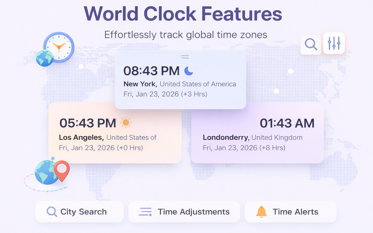 TimePal — 世界时钟和会议策划工具 - Screenshot 5 showing product features and functionality