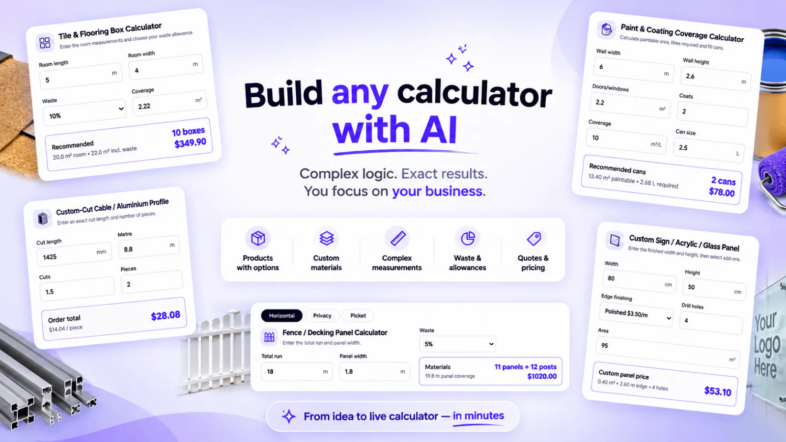 MI: Measure Price Calculator for Shopify gallery image