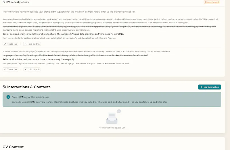 GetCVAI screenshot 2