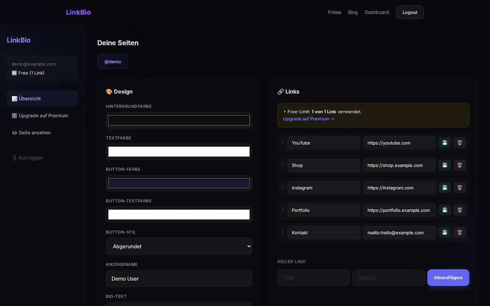 Link-in-Bio screenshot 3