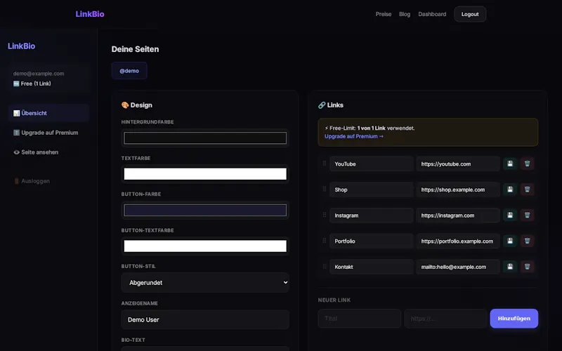 Link-in-Bio screenshot 3