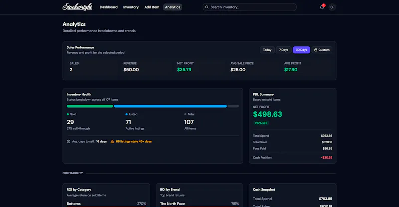 Stockwright screenshot 2