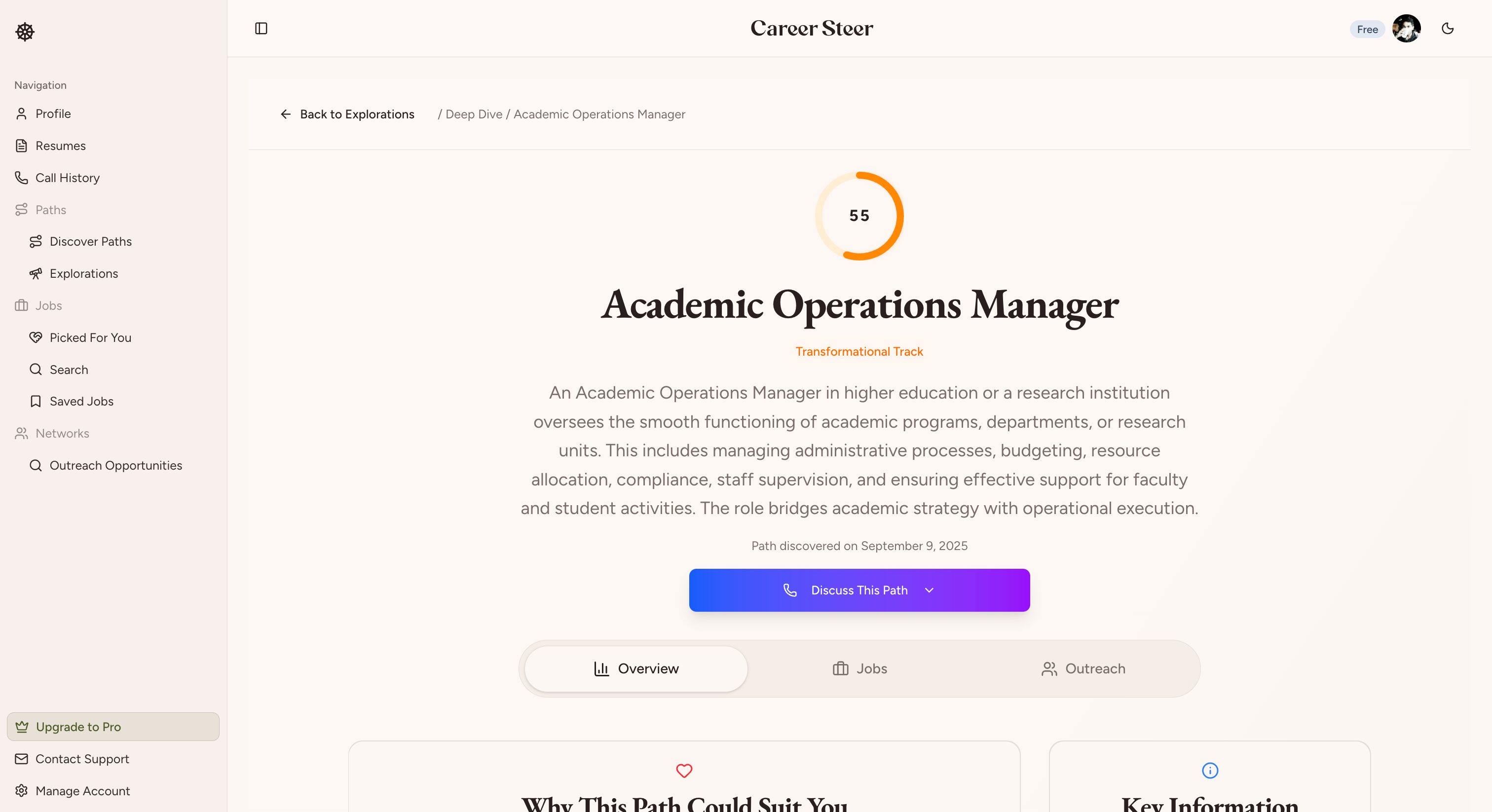Média Steer de carrière - Guidance de carrière et recherche d'emploi alimentée par AI 3