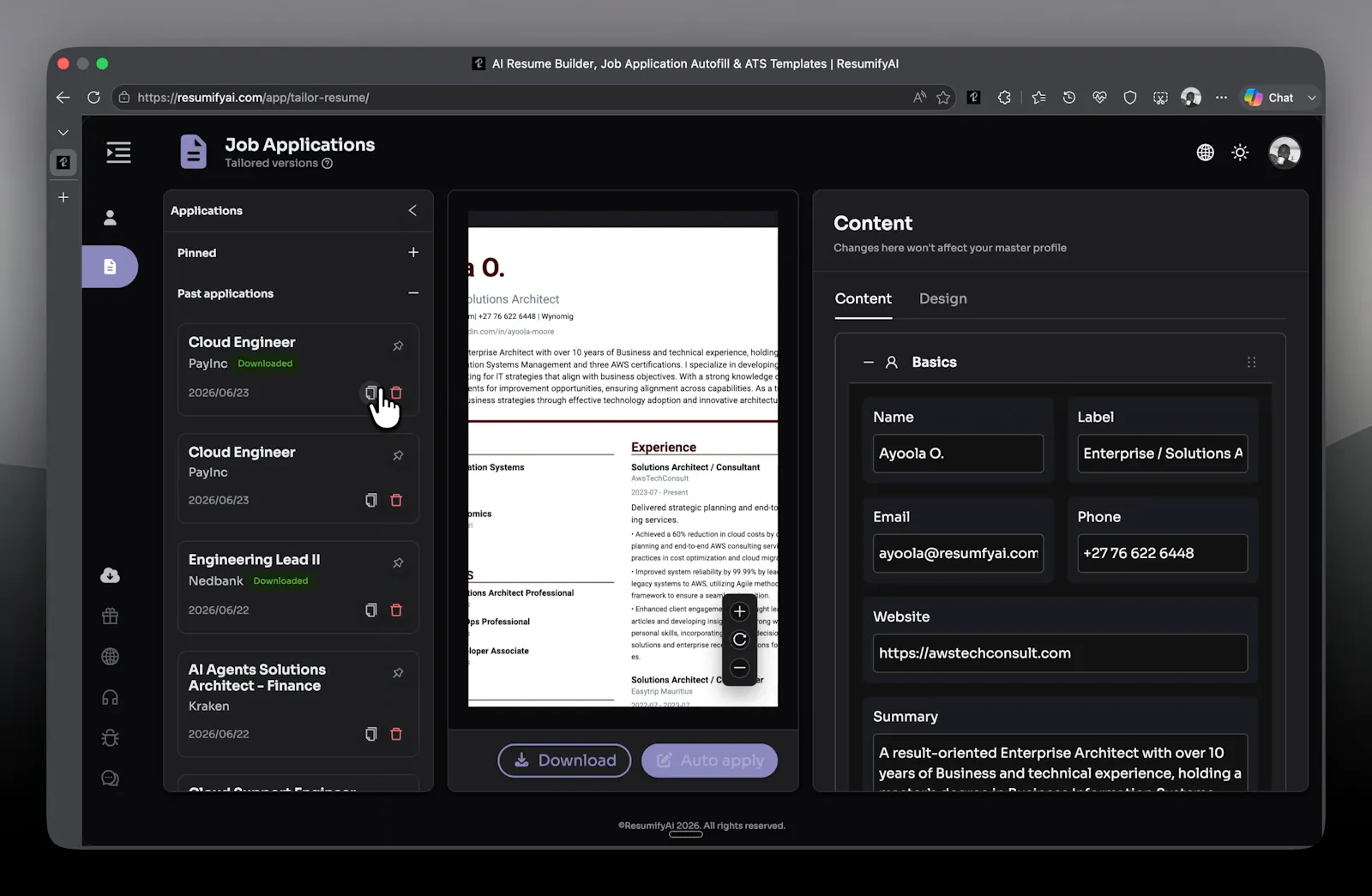 ResumifyAI (https://resumifyai.com) screenshot 13