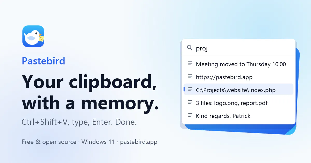 Pastebird gallery image