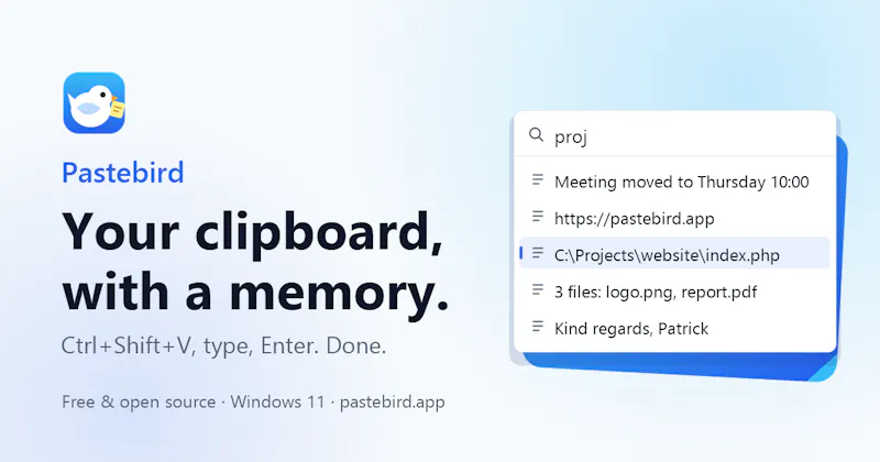 Pastebird screenshot 1
