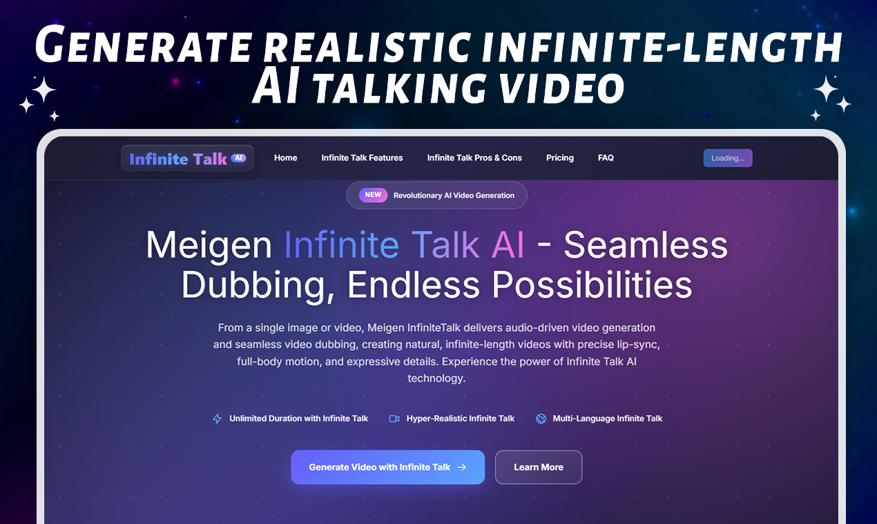 Infinite Talk AI - Generate realistic infinite-length AI talking video medya 1