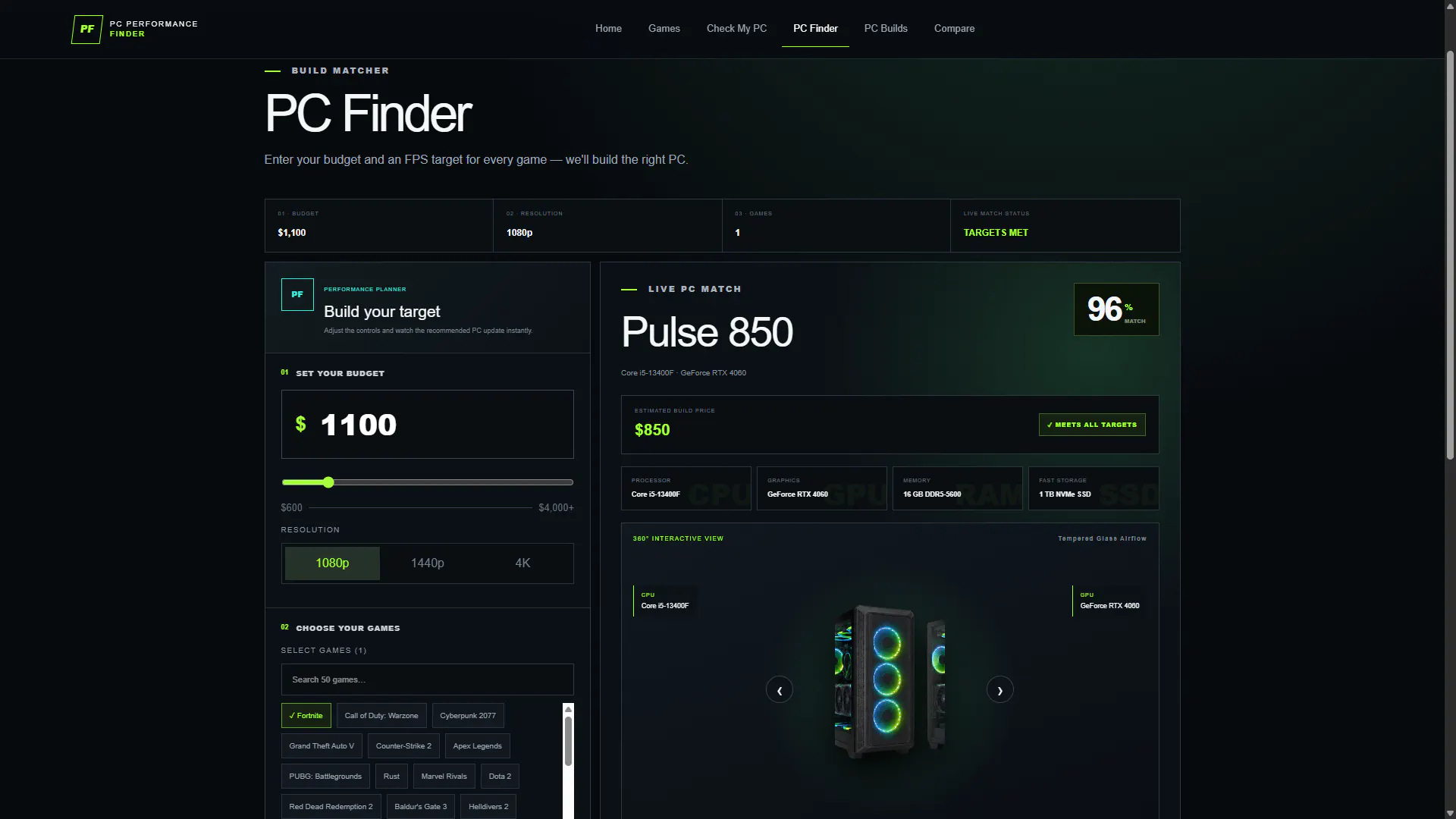 PC Performance Finder gallery image