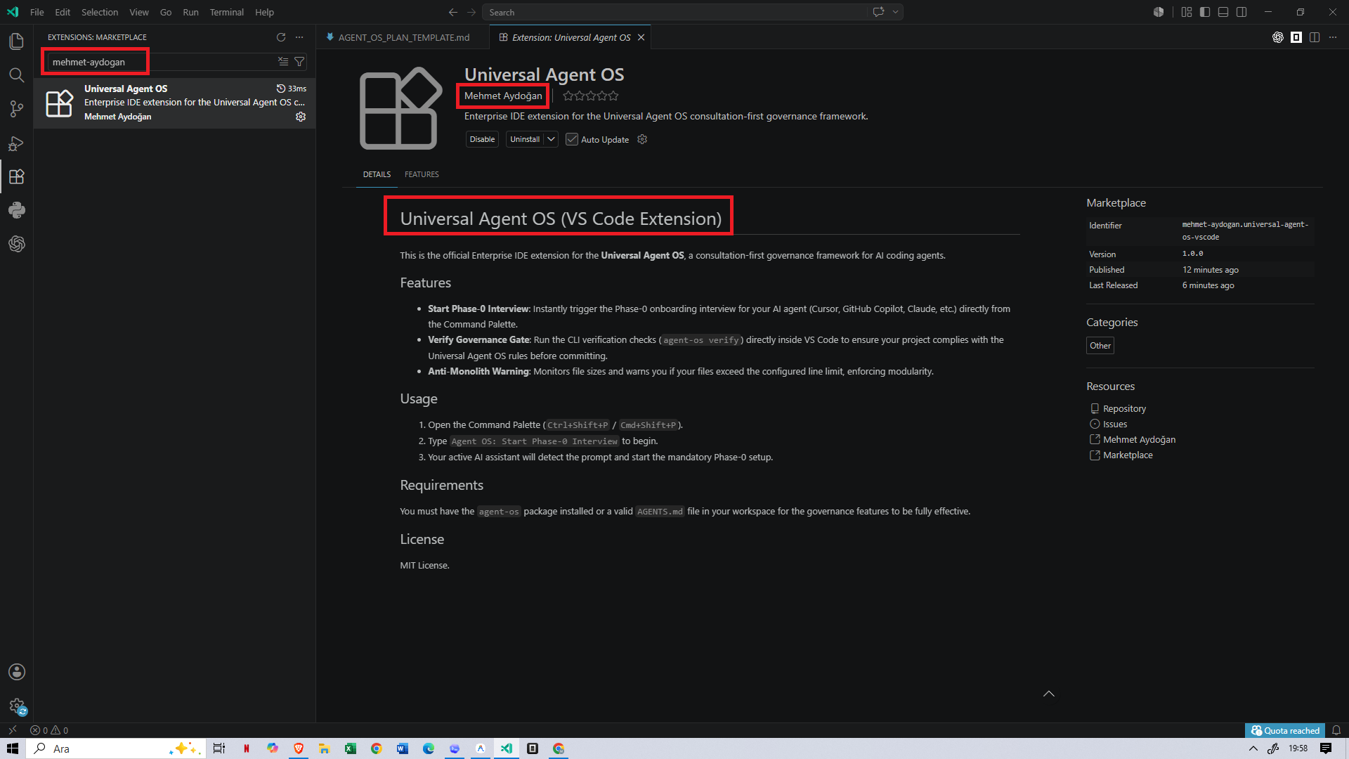 Universal Agent OS gallery image