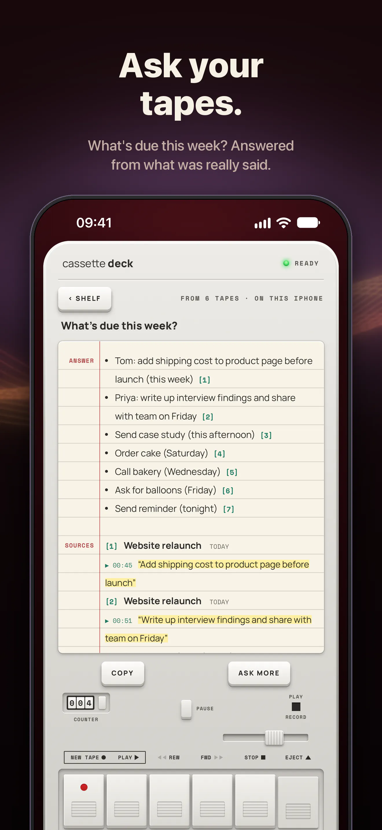 Cassette: AI Note Taker gallery image