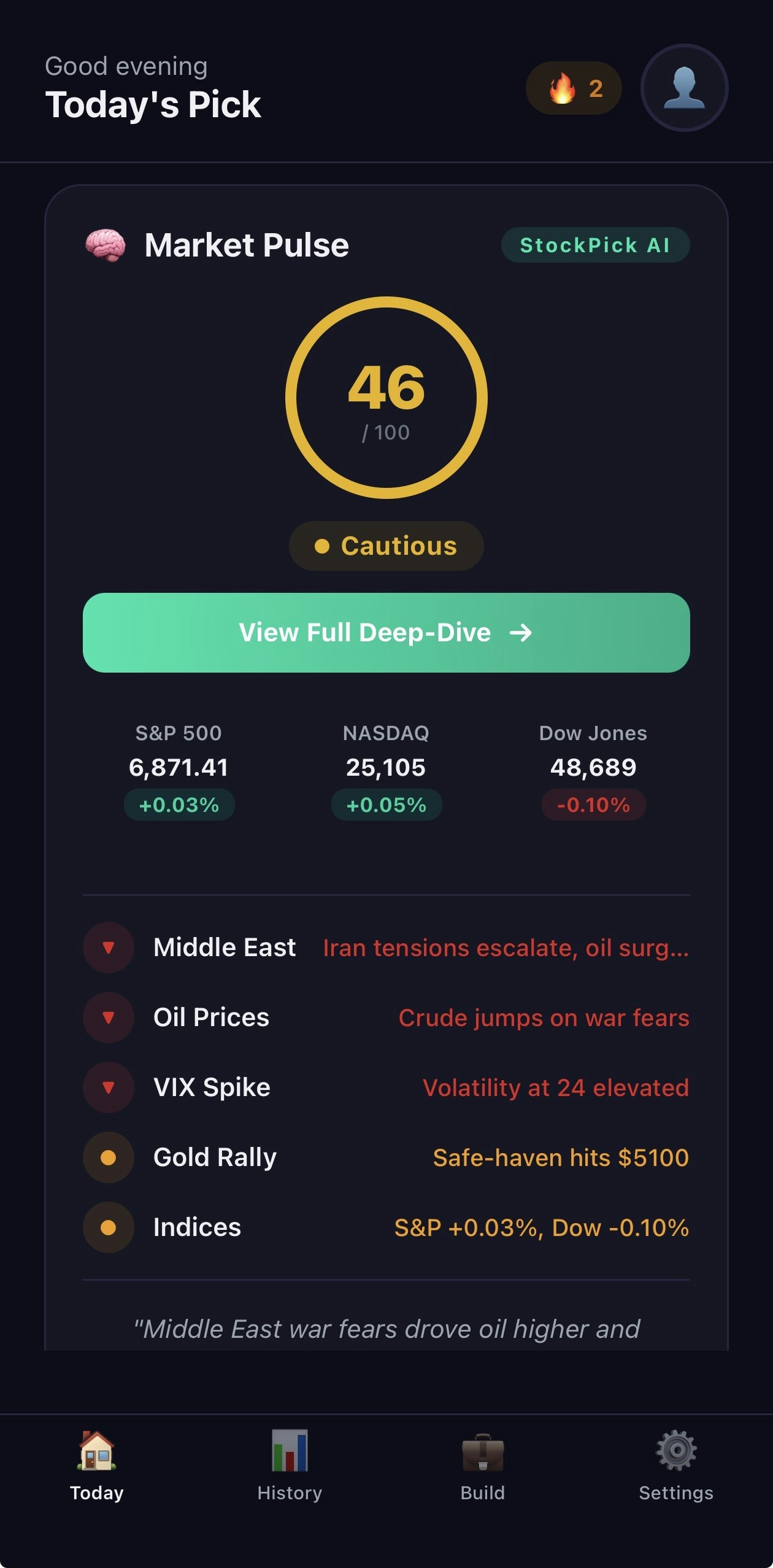 StockPick AI - Screenshot 4 showing product features and functionality