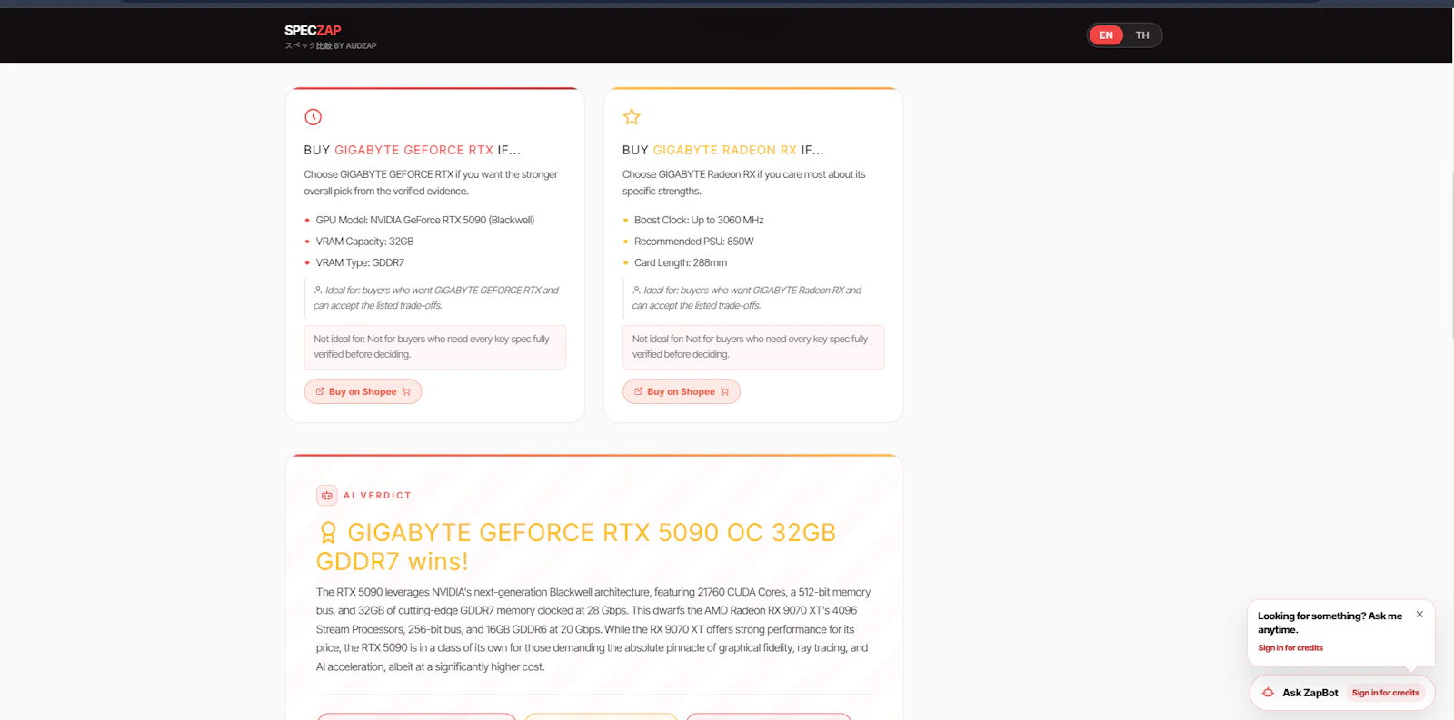 SpecZap screenshot 4