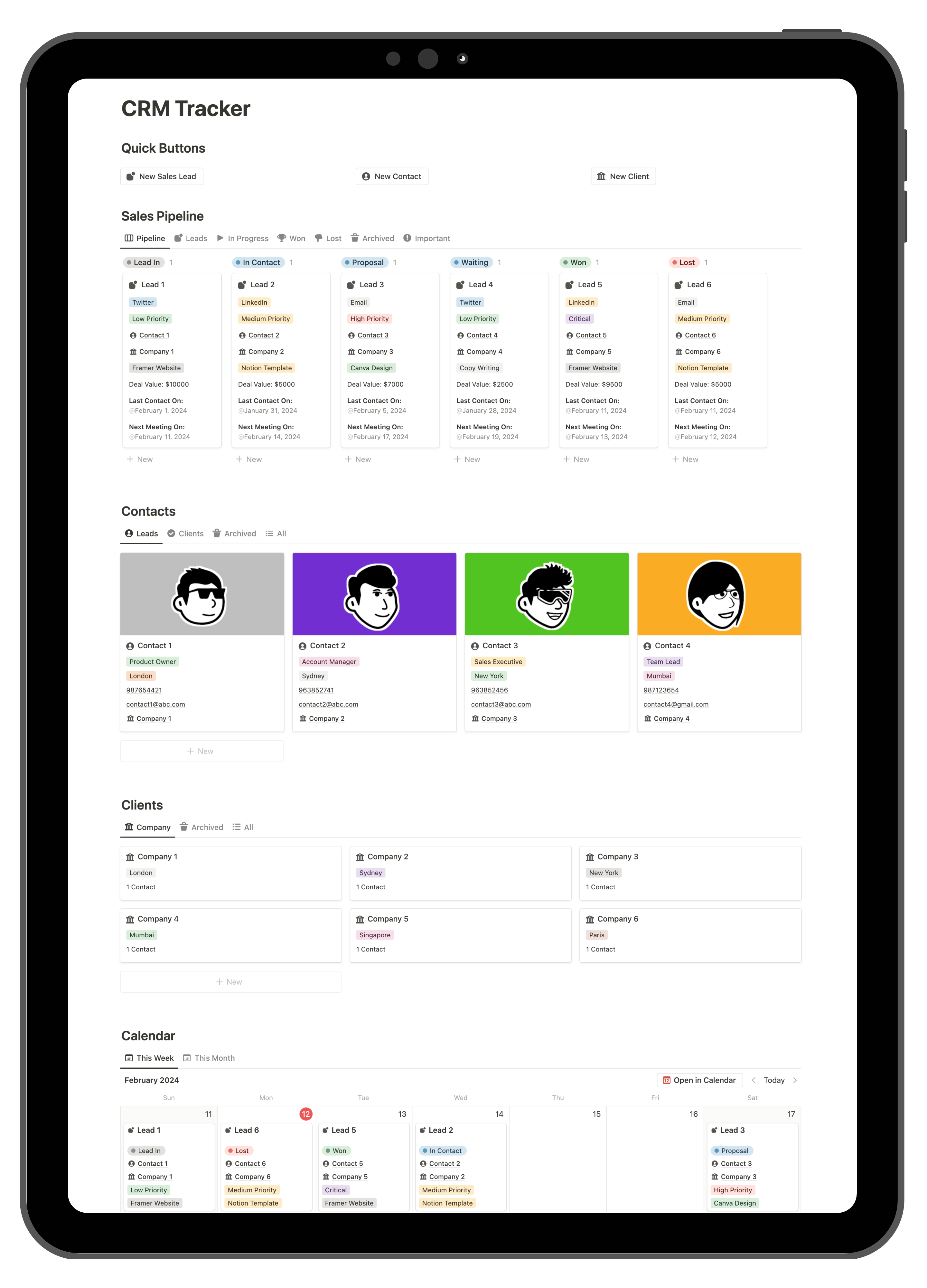 Média CRM Tracker - Suivez vos prospects et vos clients dans un seul tableau de bord 2