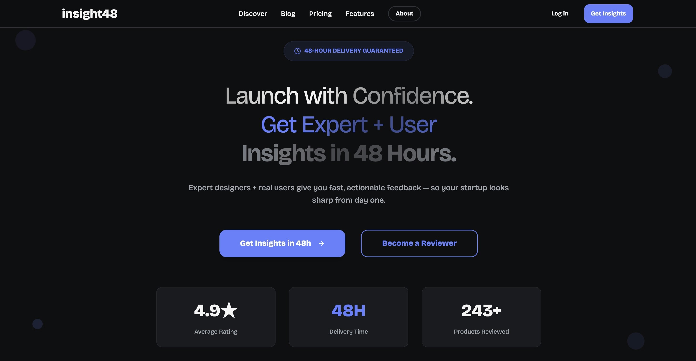 Insight48 - Expert & user feedback on your MVP in 48 hours media 1