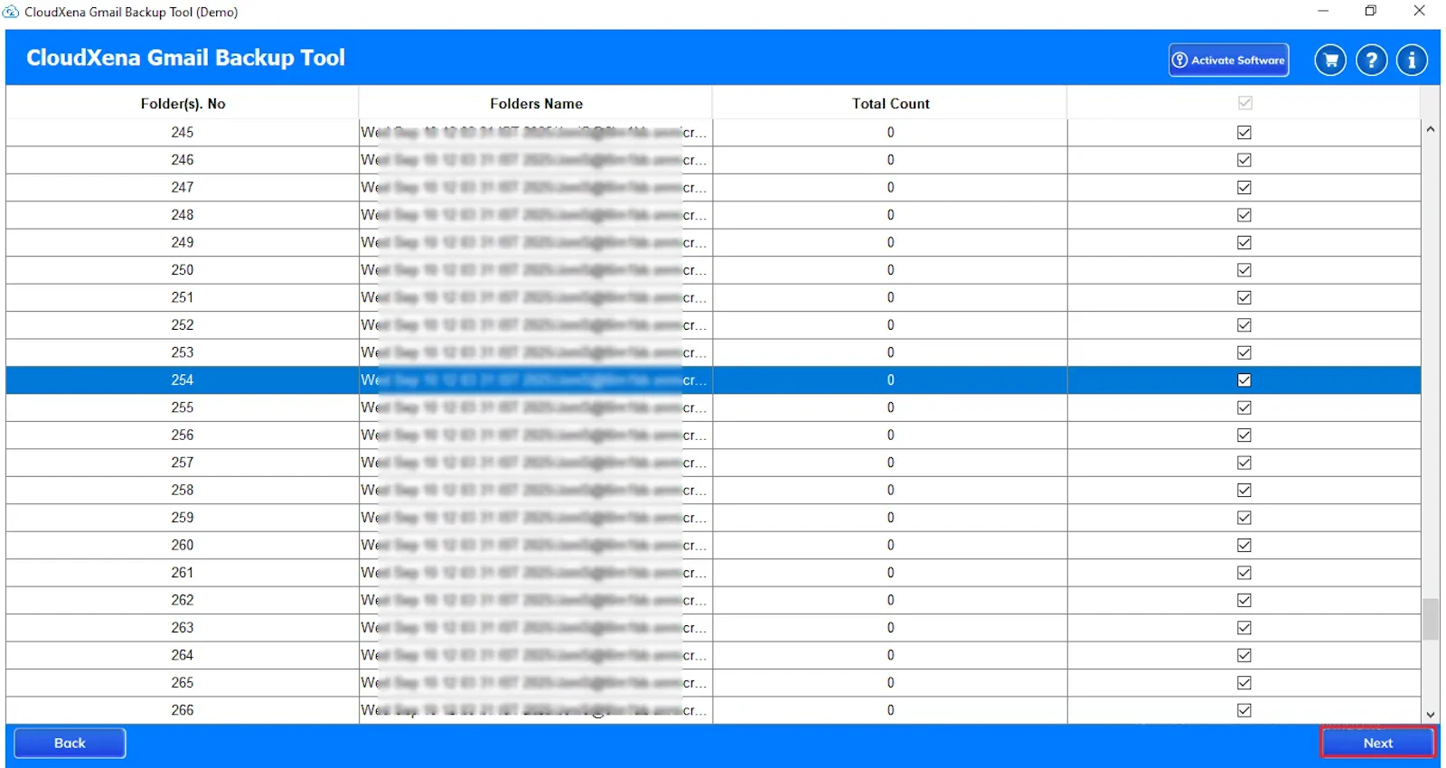 CloudXena Gmail Email Backup Tool screenshot 3