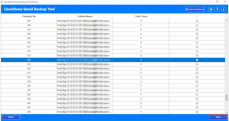 CloudXena Gmail Email Backup Tool screenshot 3