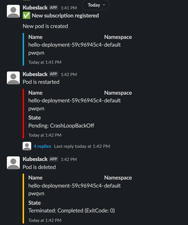 입방체 - Kubeslack은 Kubernetes 모니터링을위한 슬랙 봇입니다. 미디어 1