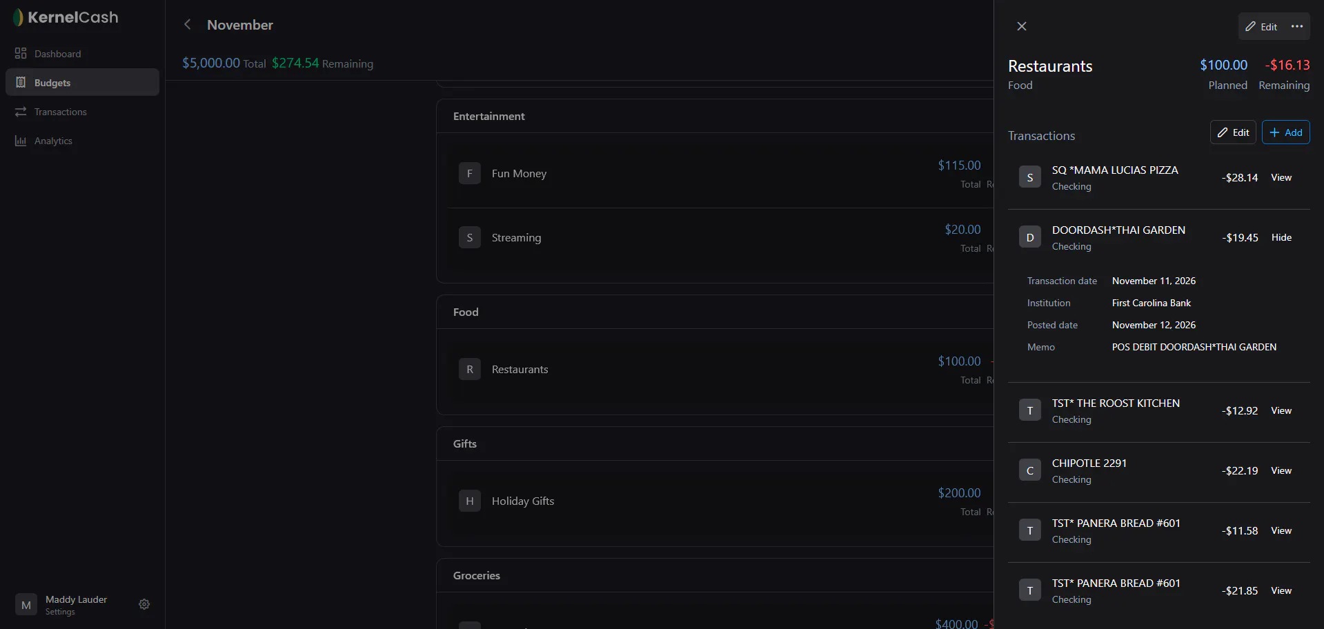 KernelCash Budgeting gallery image