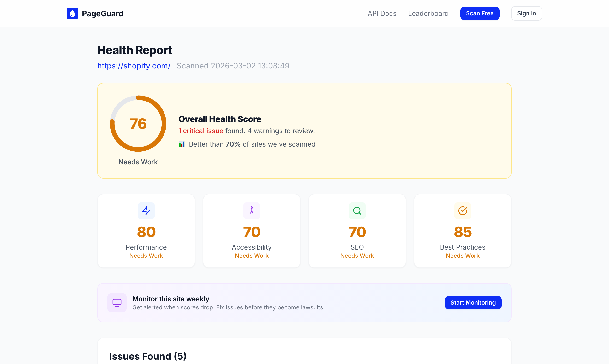 PageGuard - Screenshot 3 showing product features and functionality
