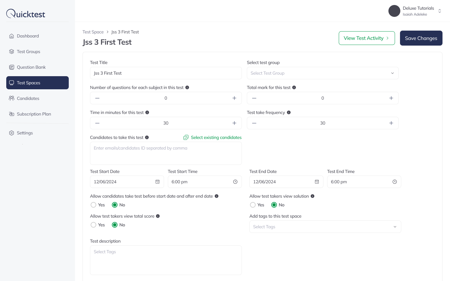 QuickTest gallery image