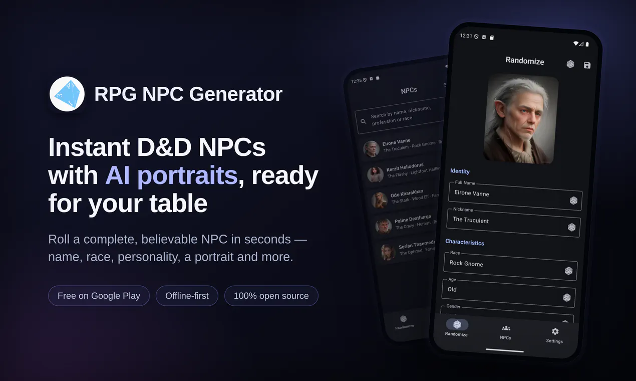 RPG NPC Generator gallery image