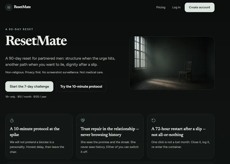 ResetMate screenshot 2
