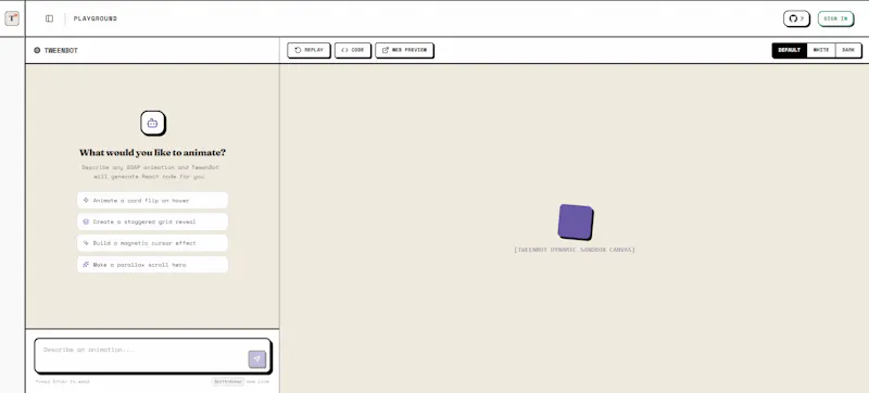 TweenLabs screenshot 2