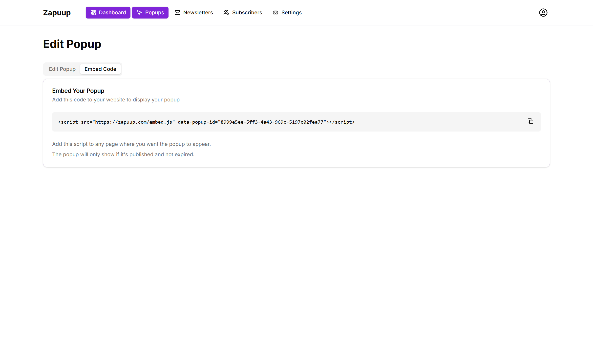 Zaeup - Ein Popup- und Newsletter -Tool, um Ihr E -Mail -Publikum auszubauen. Medien 4