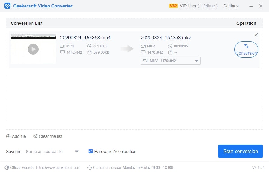 Geekersoft Video Converter media 2