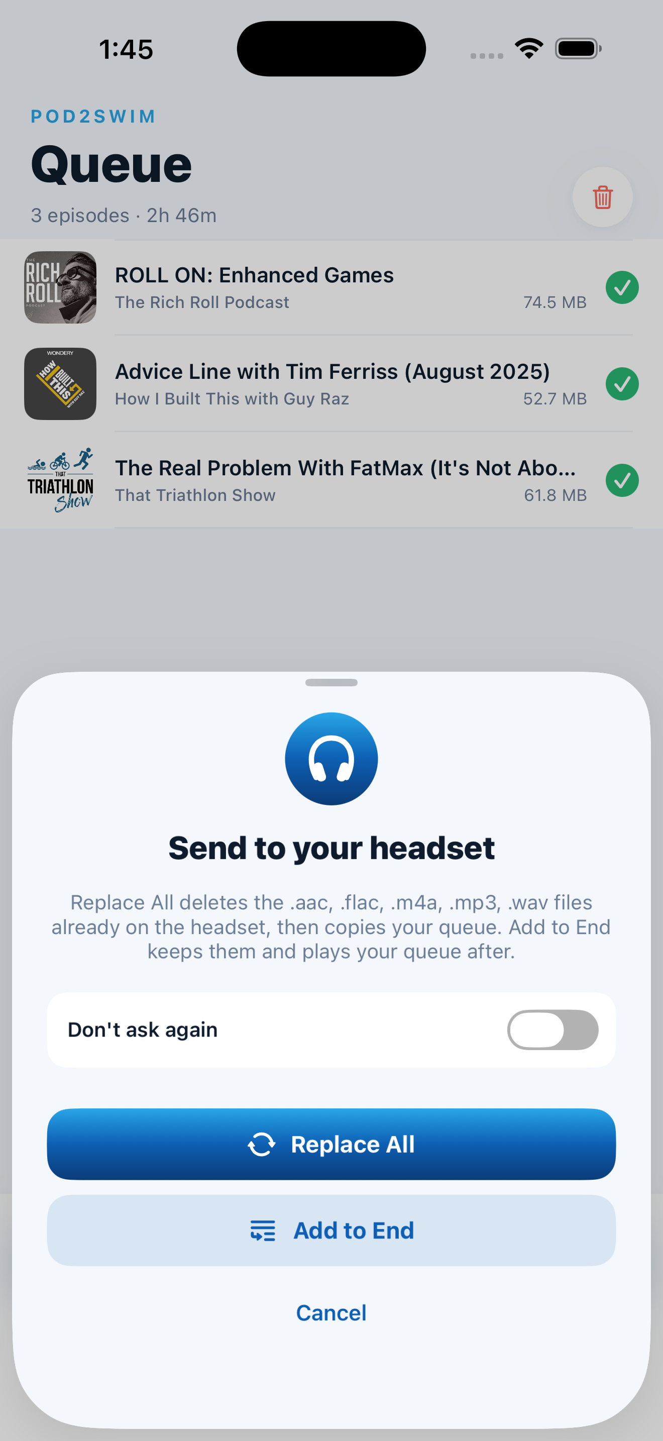 Pod2Swim — Podcasts on your swim headset gallery image