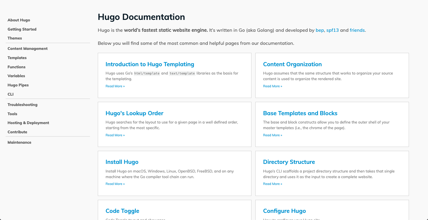 Hugo - A fast and modern static website engine gallery image
