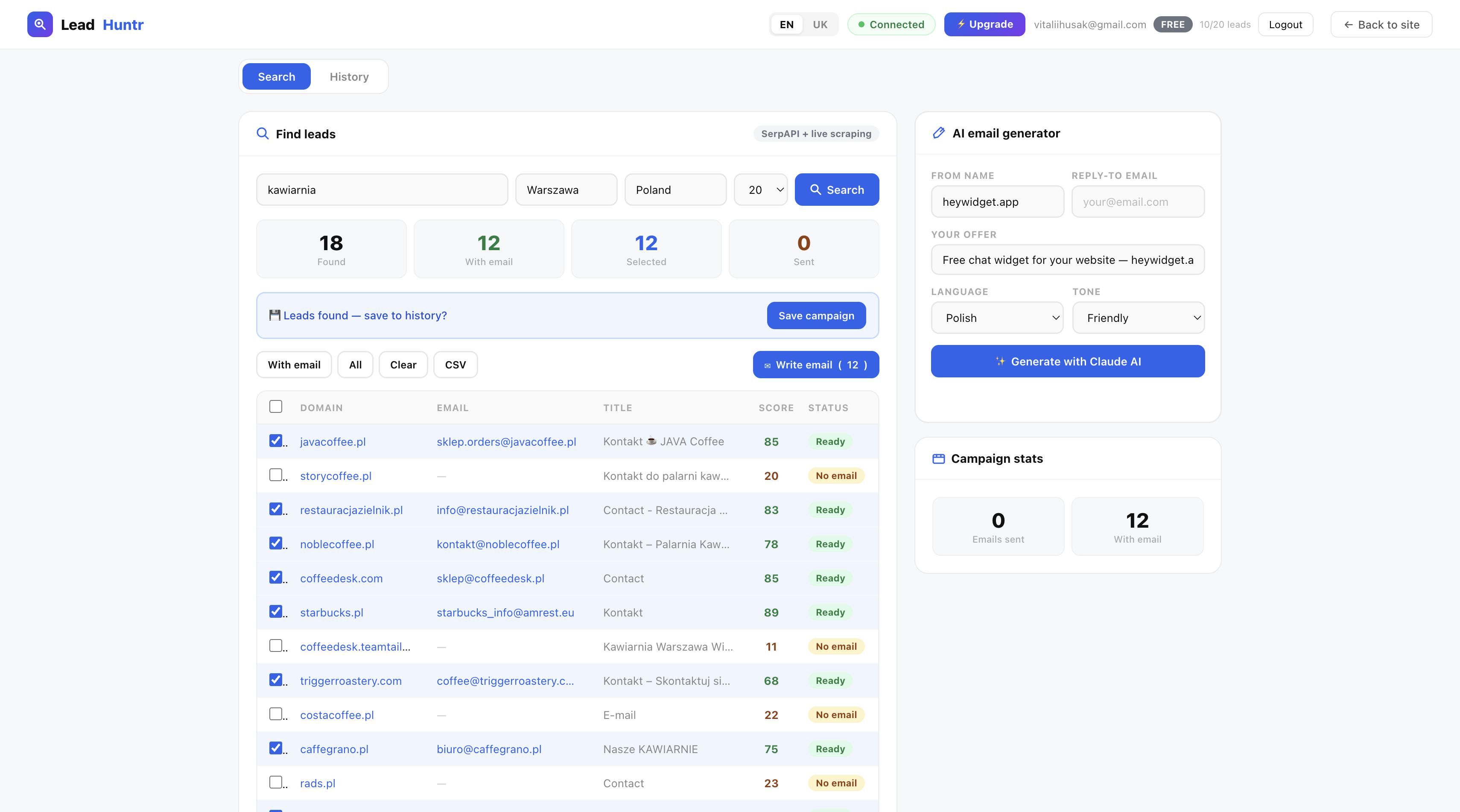 LeadHuntr — App gallery image