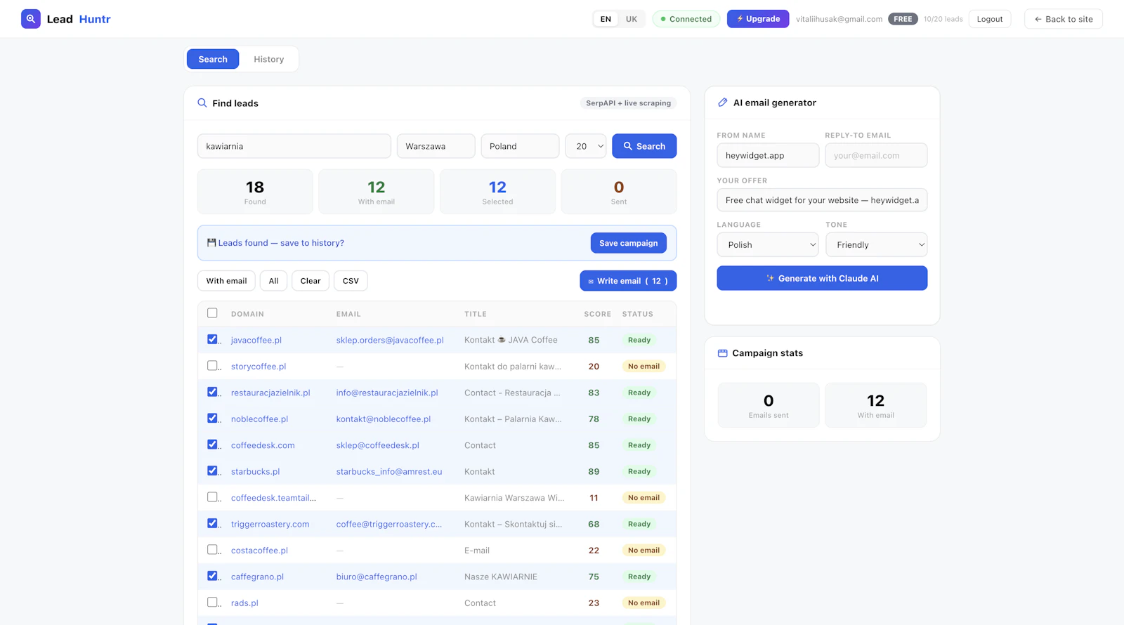 LeadHuntr — App screenshot 3