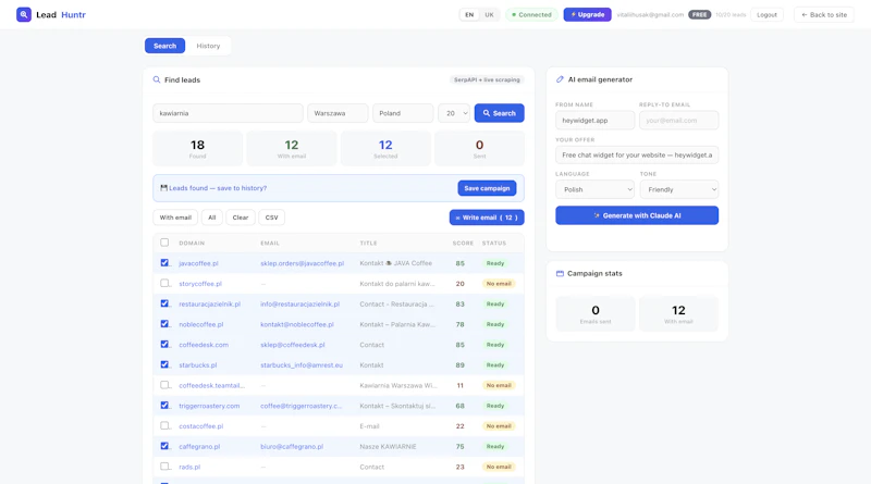LeadHuntr — App screenshot 3