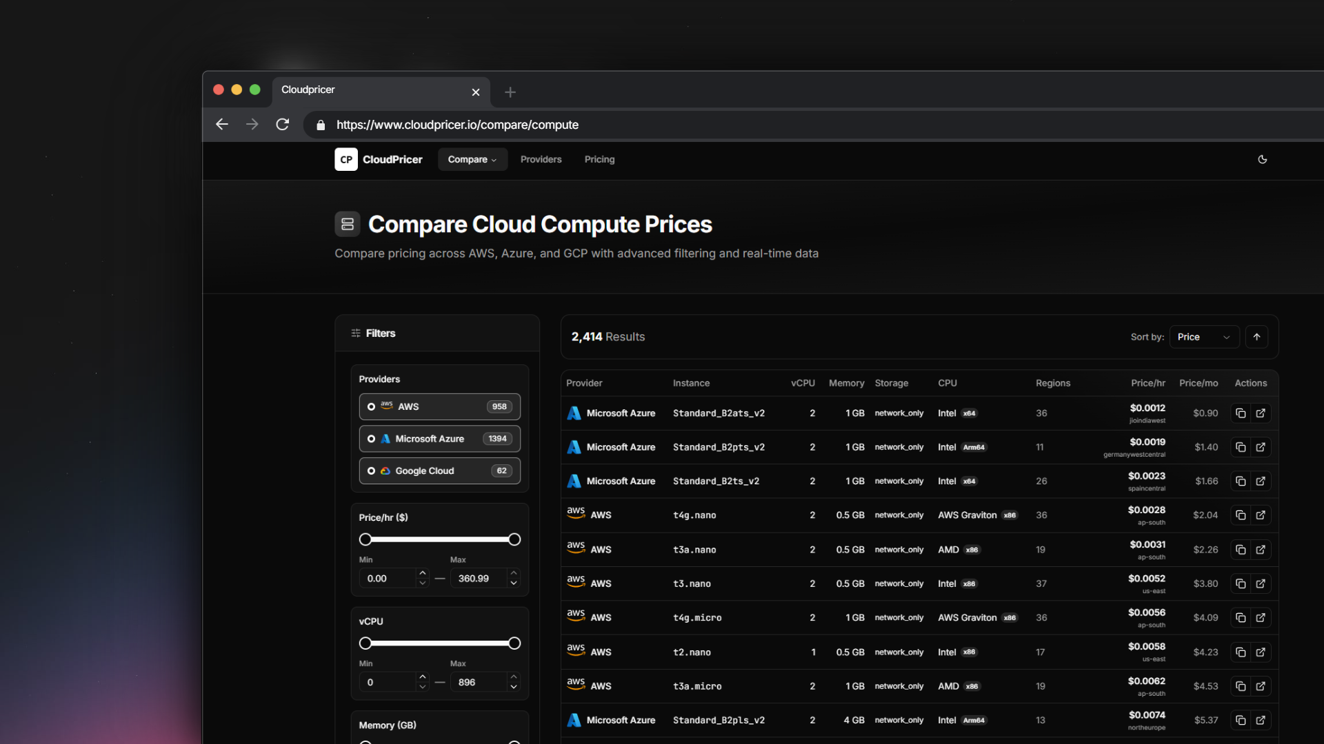 CloudPricer gallery image