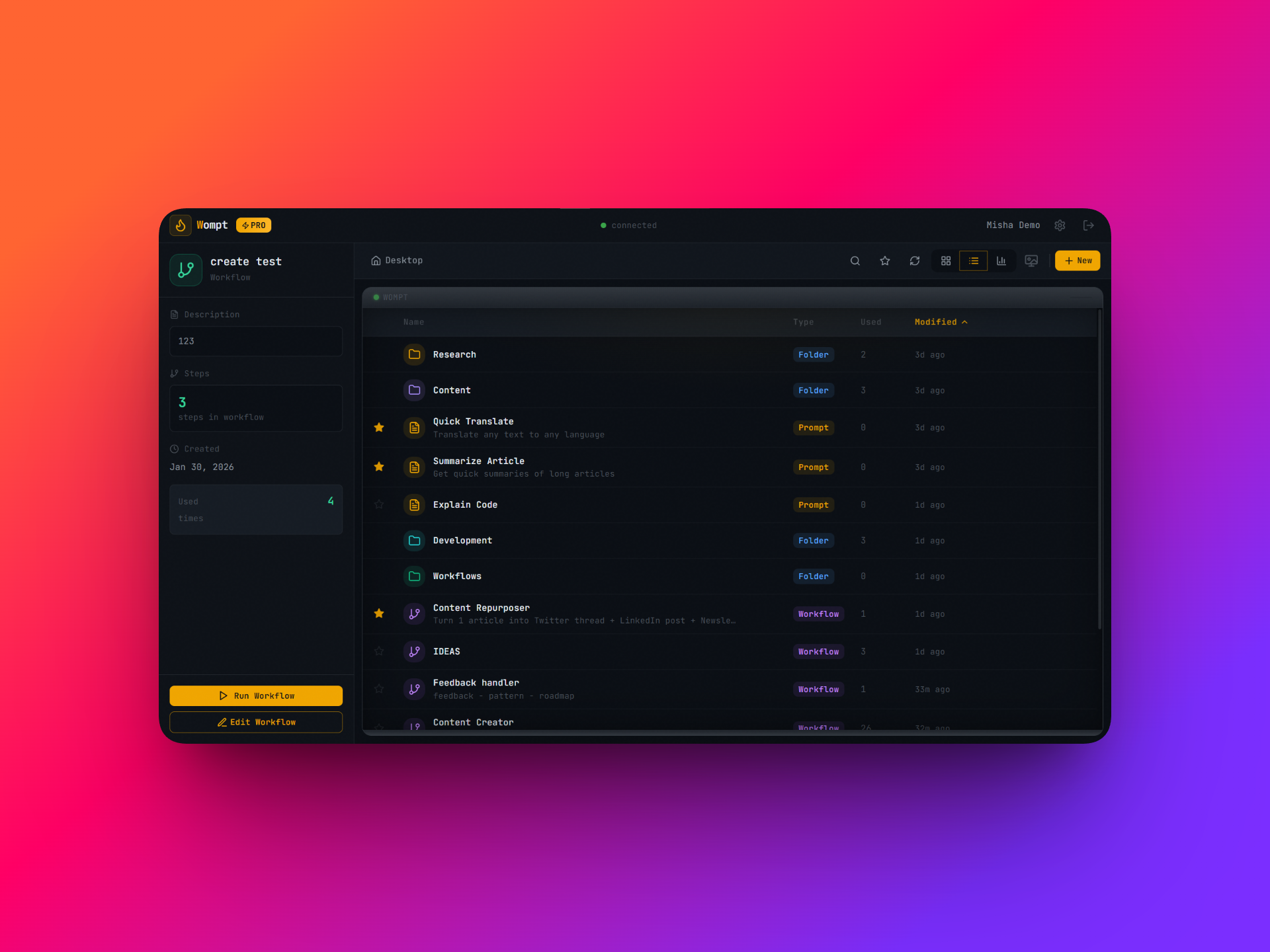 Wompt - AI Prompt Automation gallery image