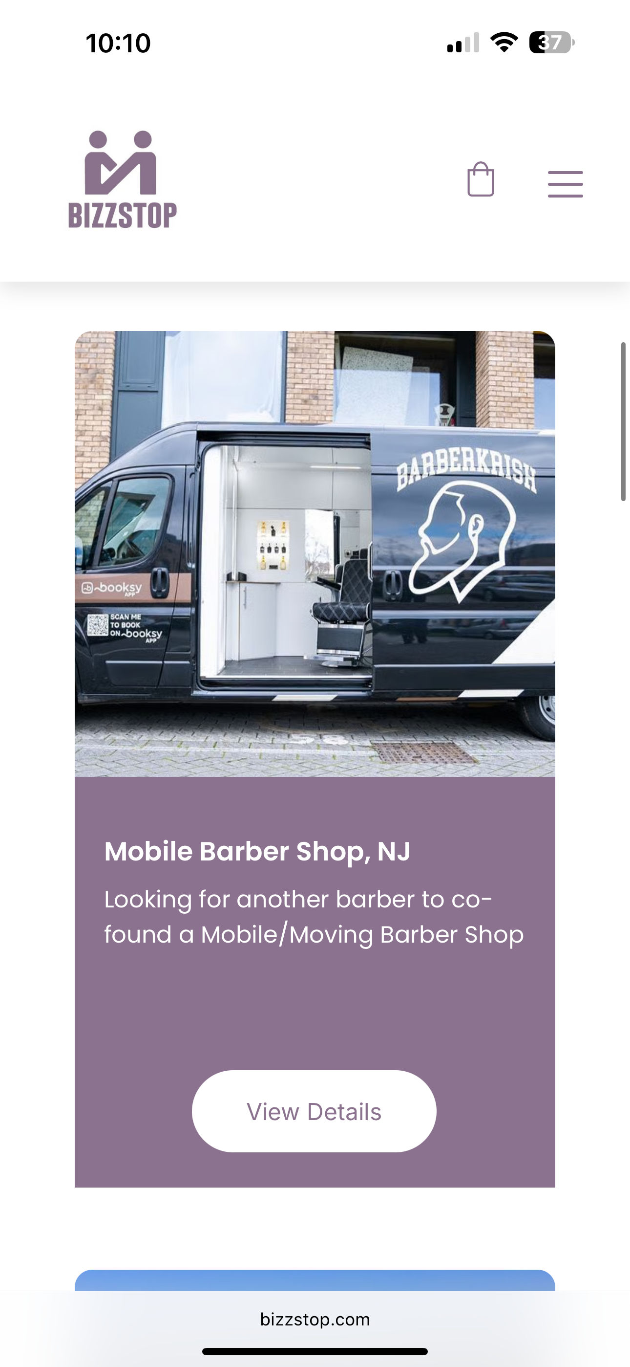 BizzStop - Screenshot 2 showing product features and functionality