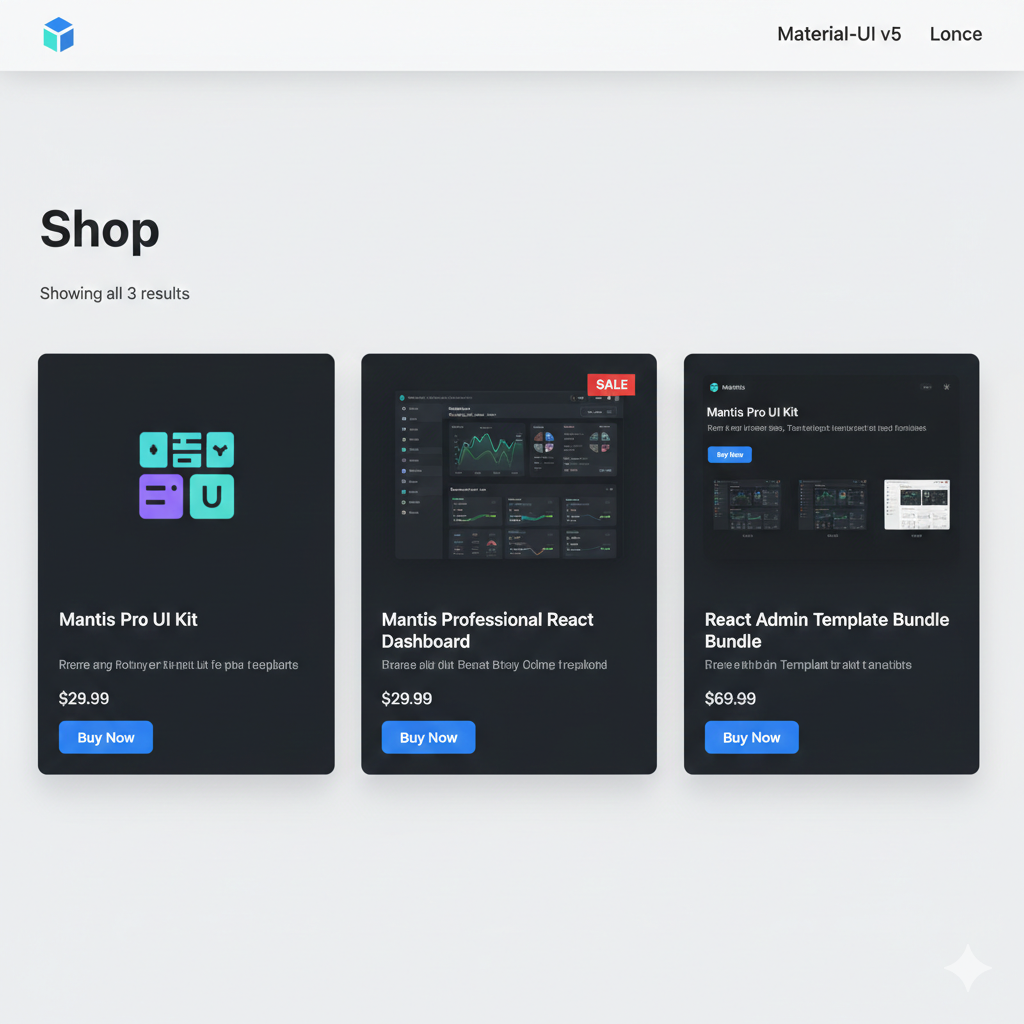 Mantis Professional React Dashboard. - Screenshot 2 showing product features and functionality