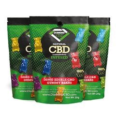 Diamond Natural CBD Infused Gummy Bears - 30 MG
