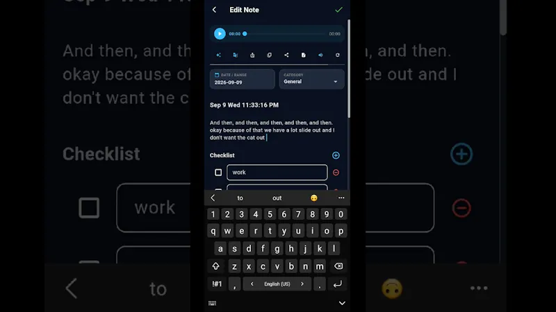 VoiceFocus : Notes & Tasks screenshot 1 (video preview)