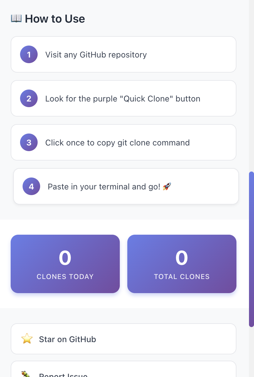 QuickClone for Github gallery image