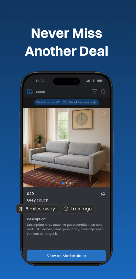 DealScout App - Screenshot 5 showing product features and functionality