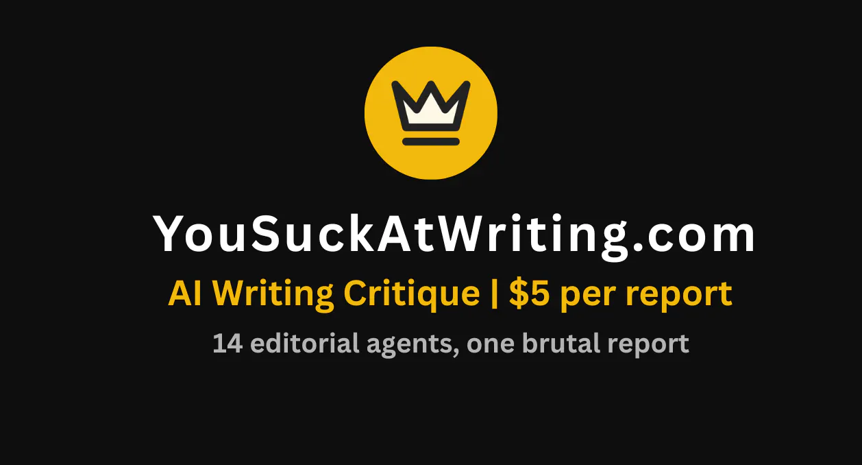 YouSuckAtWriting.com 제품 배너